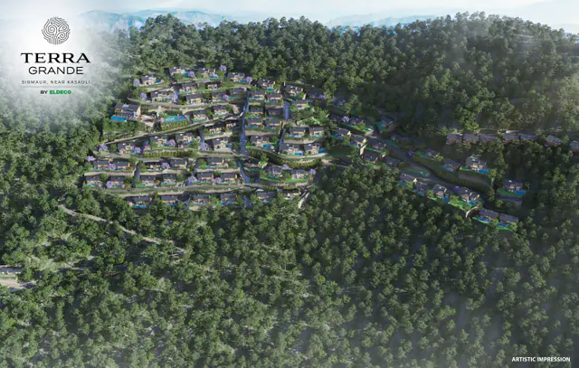 Aerial view of the estate