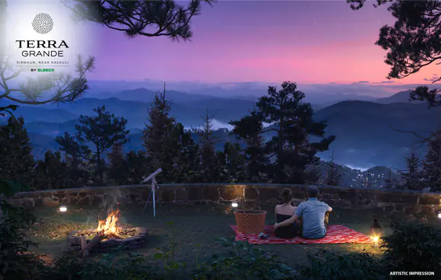 Star-gazing deck at dusk