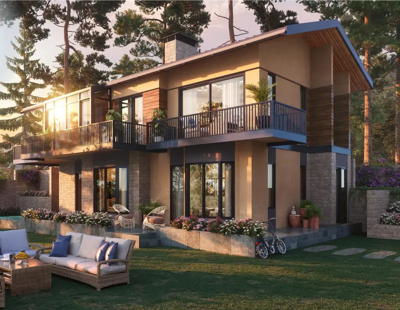 3 BHK villa at Terra Grande with lawn seating